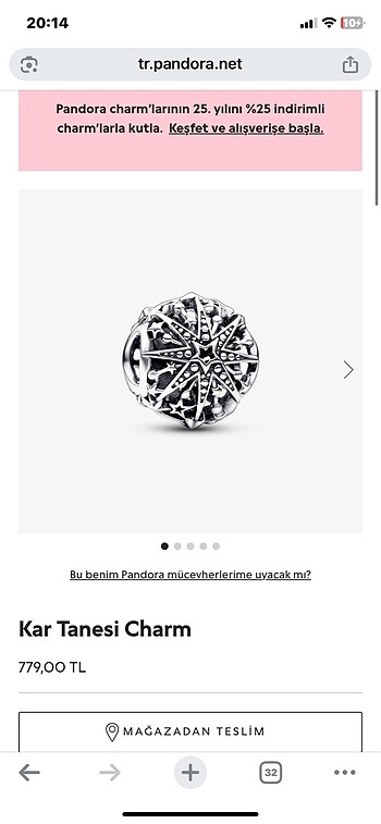 Pandora charm
