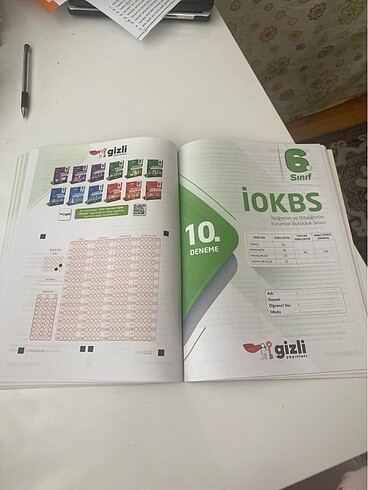  Gizli yayınları 6.sınıf iokbs deneme kitabı