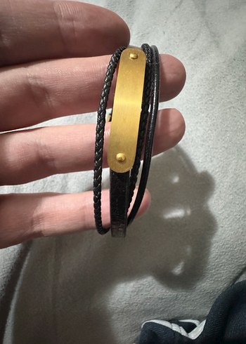 Erkek Altın Renk Biker Bileklik - Görsel 2