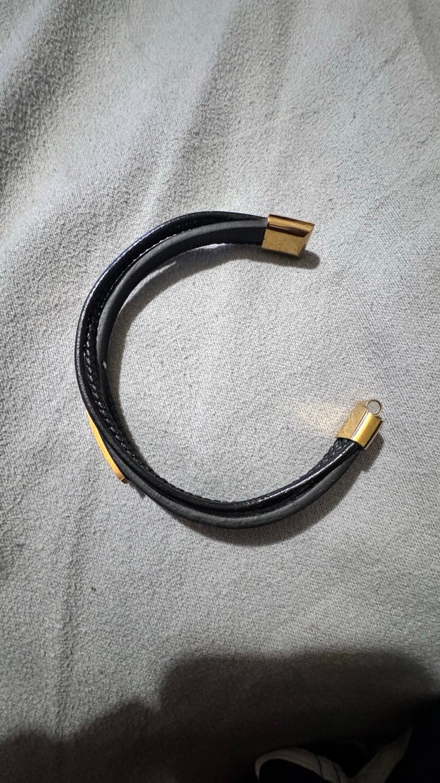 Erkek Altın Renk Biker Bileklik - Görsel 4