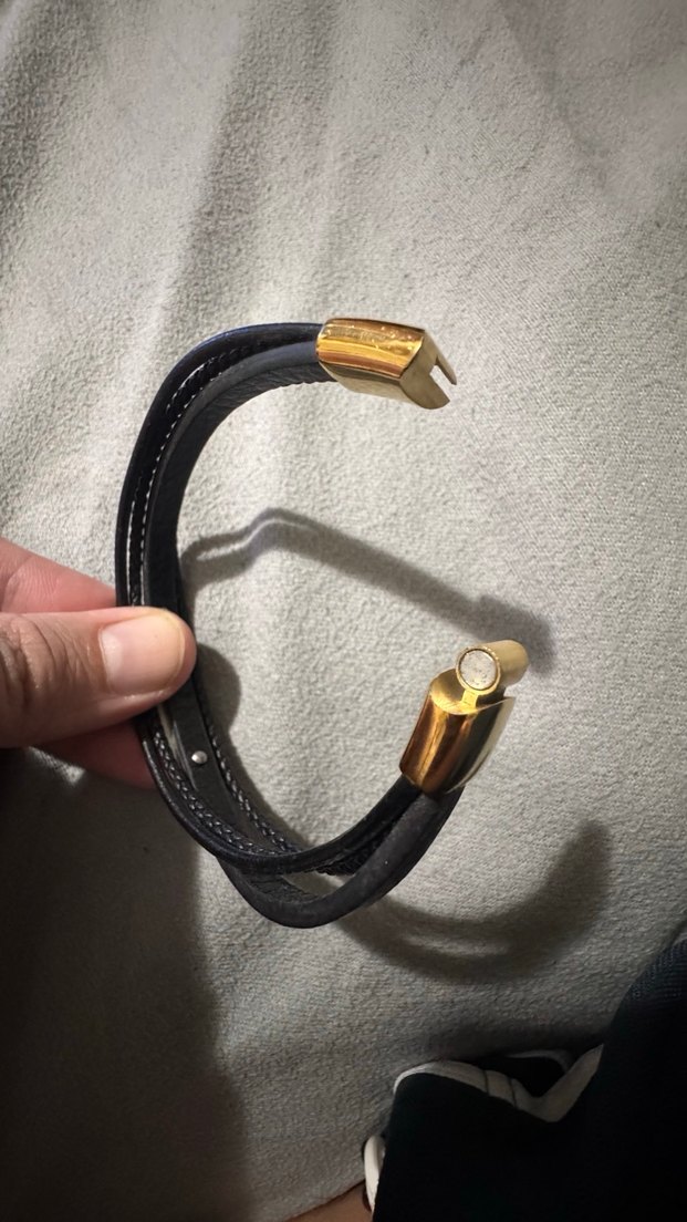 Erkek Altın Renk Biker Bileklik - Görsel 3