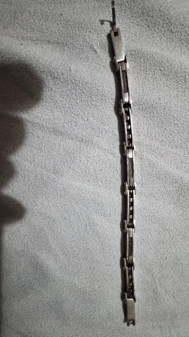 Gri Kilitli Minimalist erkek bileklik - Görsel 4