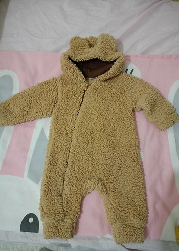 Kahverengi Peluş Bebek Tulumu
