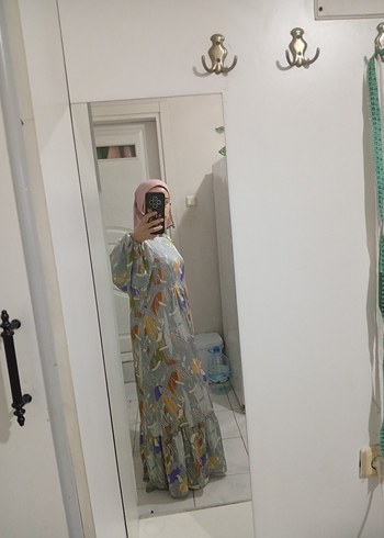 Çok Renkli Uzun Bohem Elbise - Görsel 2