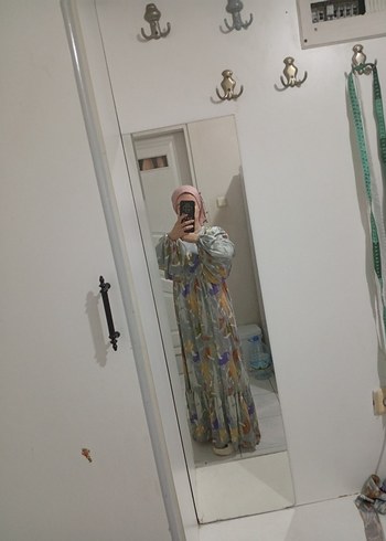 Çok Renkli Uzun Bohem Elbise - Görsel 3