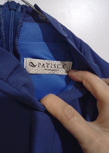 Uzun petrol mavisi abiye - Görsel 13