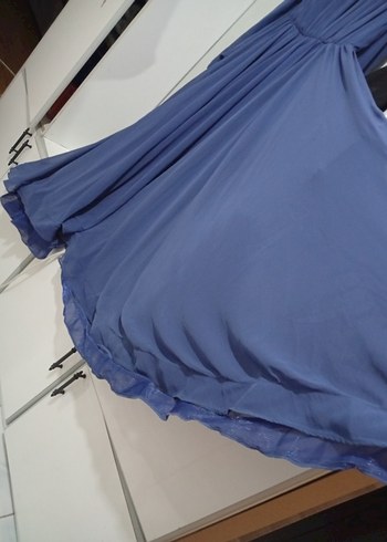 Uzun petrol mavisi abiye - Görsel 7