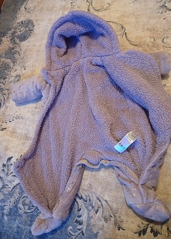 Düğmeli desenli Bebek Kız Tulumu - Görsel 3