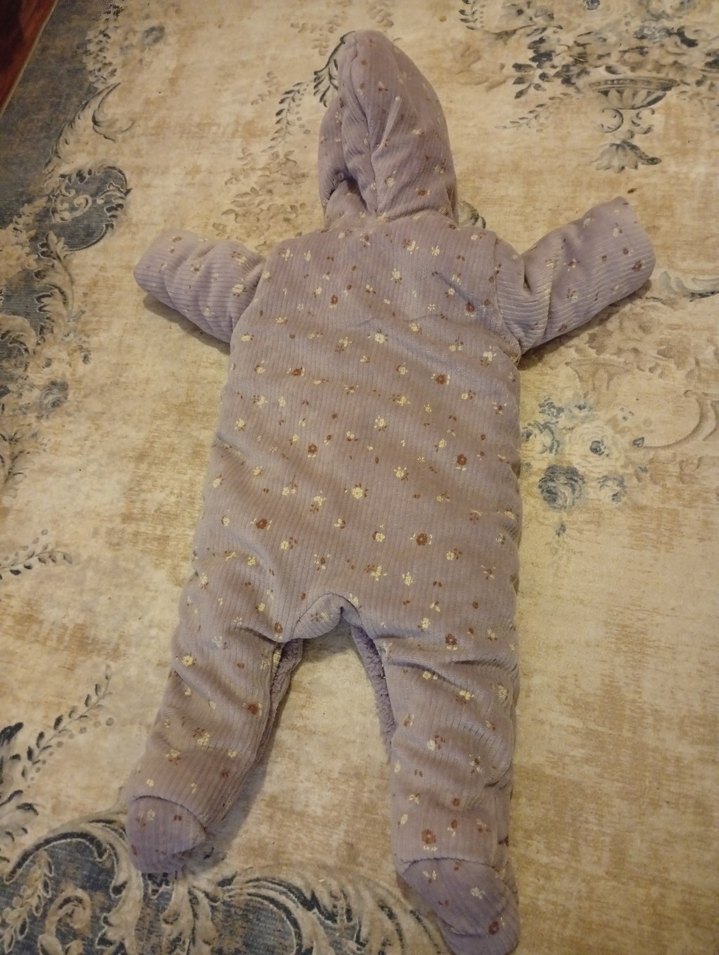 Düğmeli desenli Bebek Kız Tulumu - Görsel 2