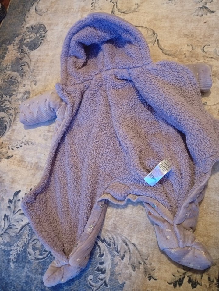 Düğmeli desenli Bebek Kız Tulumu - Görsel 3