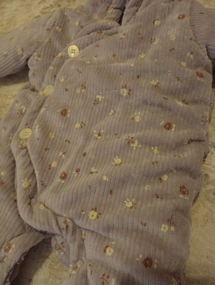 Düğmeli desenli Bebek Kız Tulumu - Görsel 4