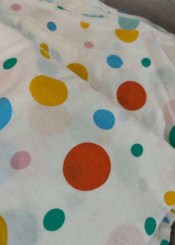 Pastel Renkli Puantiyeli kumaş - Görsel 4