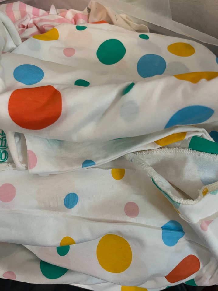 Pastel Renkli Puantiyeli kumaş - Görsel 3