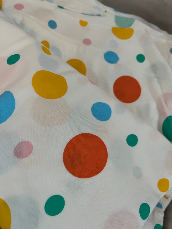 Pastel Renkli Puantiyeli kumaş - Görsel 4