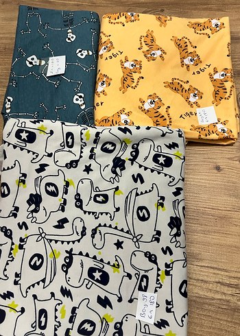 Erkek çocuk desenli 3 parça kumaş - Görsel 3