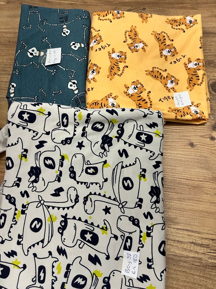 Erkek çocuk desenli 3 parça kumaş - Görsel 3