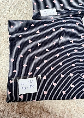 Gri Çizgili ve Baskılı parça kumaş - Görsel 2