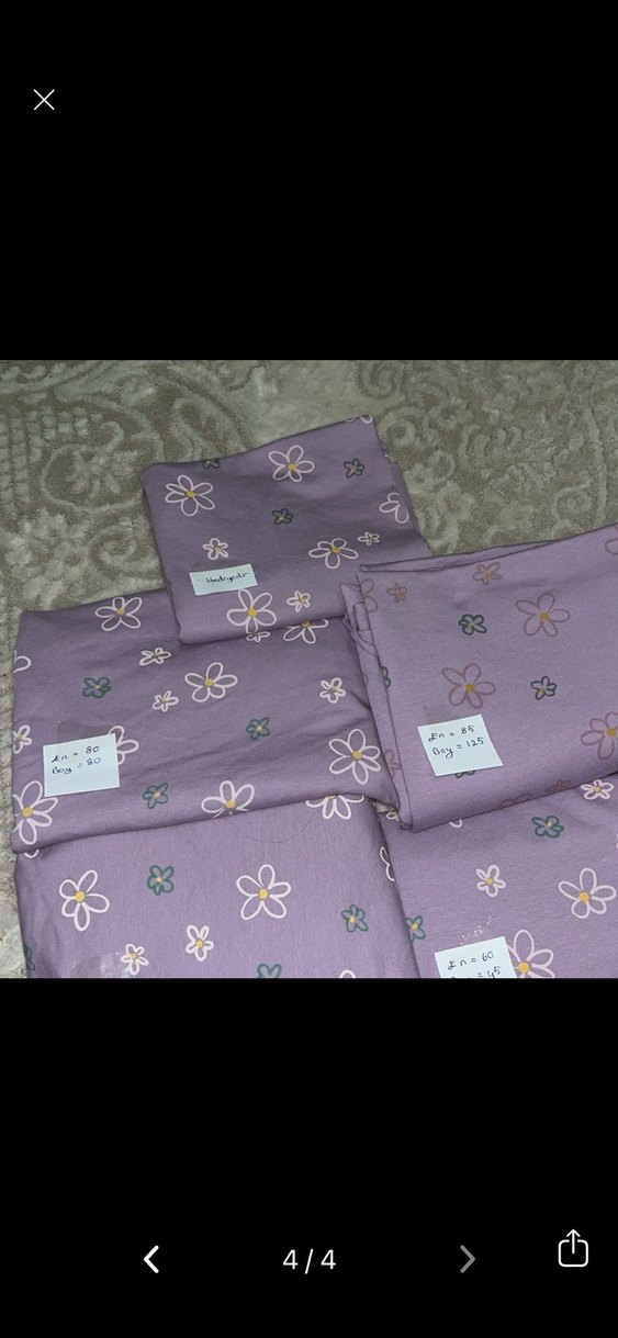 Mor Çiçek Desenli parça kumsş - Görsel 3