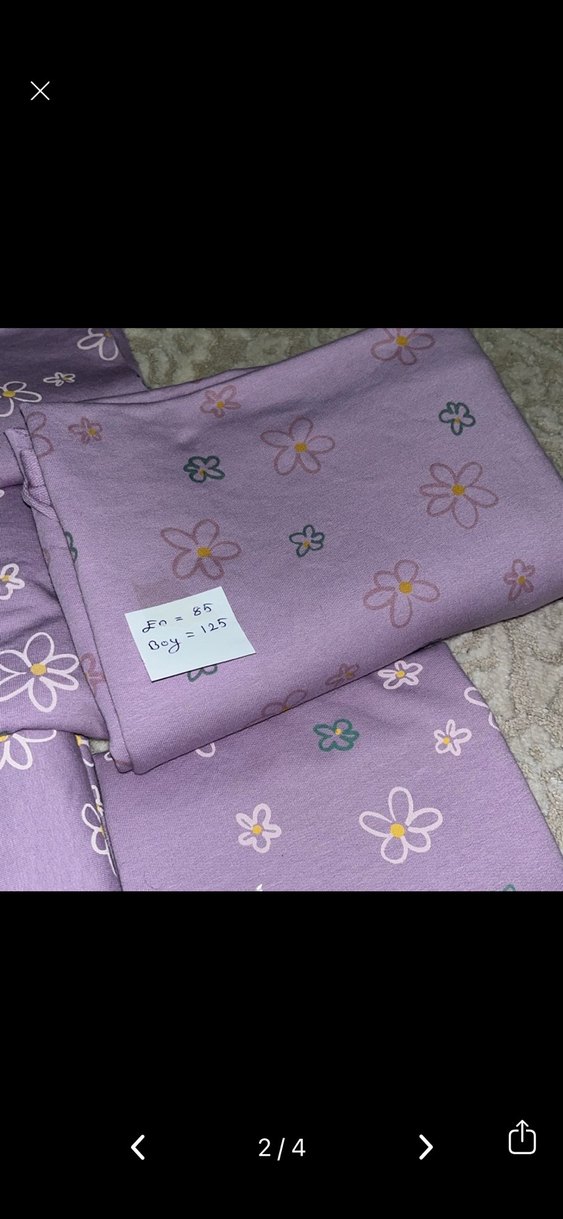 Mor Çiçek Desenli parça kumsş - Görsel 2