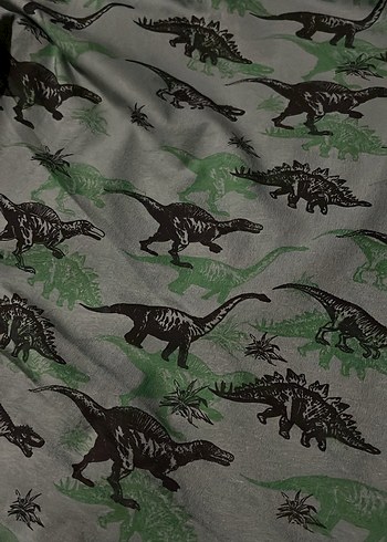 Koyu Yeşil Baskılı Çocuk Çarşafı ve Yatak Örtüsü - Görsel 3