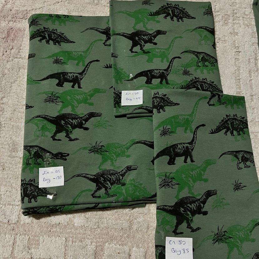 Koyu Yeşil Baskılı Çocuk Çarşafı ve Yatak Örtüsü - Görsel 2