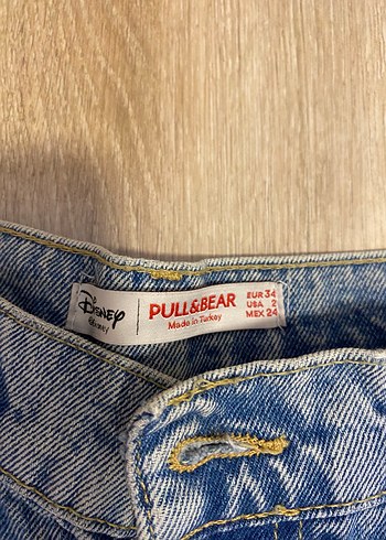34 Beden Pull and bear mickey mouse pantolon