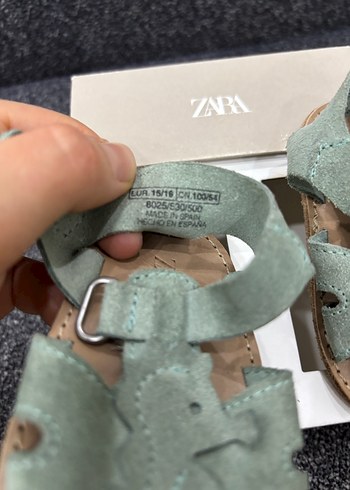 Yeşil Süet unisex Çocuk Sandaleti - Görsel 4