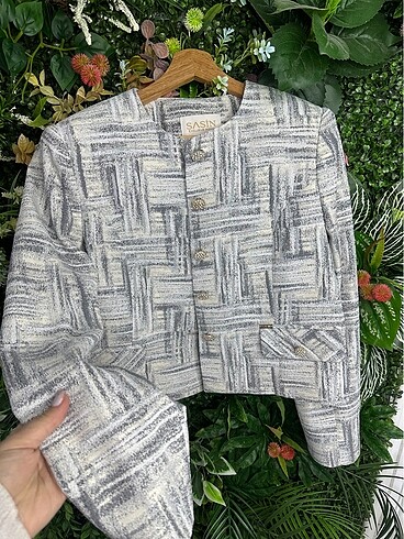 Crop ceket