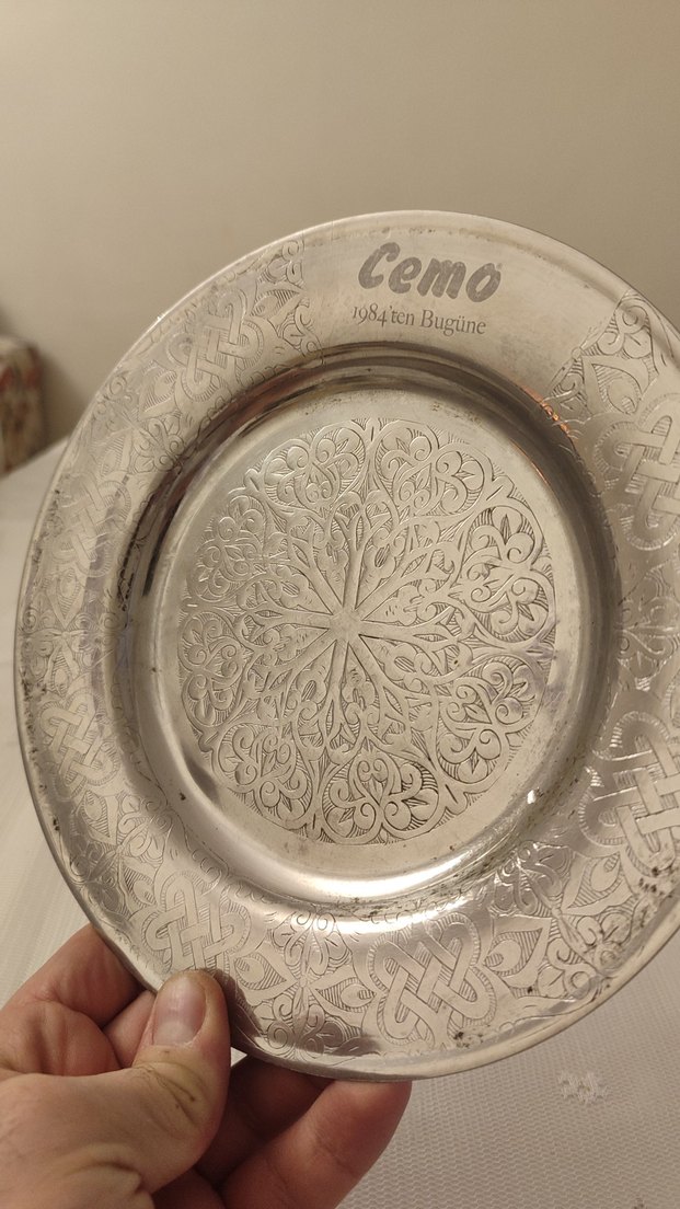 Eski antika Vintage bakır künefe tabağı - Görsel 2