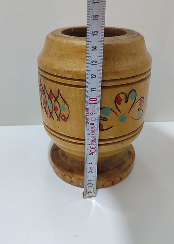 Eski Antika Vintage Ahşap Havan - Görsel 5