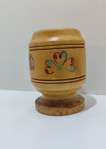 Eski Antika Vintage Ahşap Havan - Görsel 3