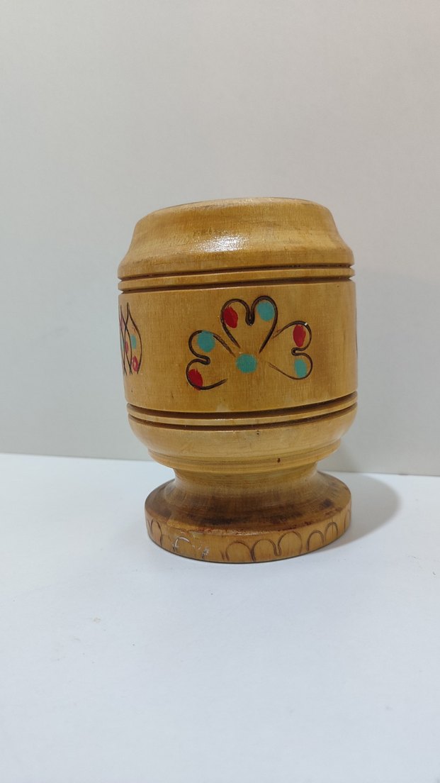 Eski Antika Vintage Ahşap Havan - Görsel 3