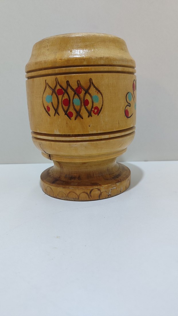 Eski Antika Vintage Ahşap Havan - Görsel 2