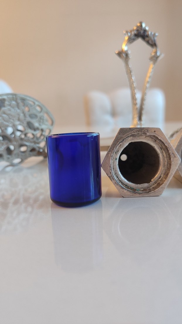 Eski Antika Vintage Gümüş Baharat Takımı - Görsel 5