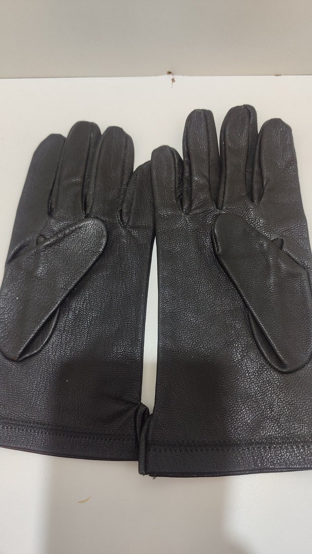 Siyah Deri Biker Eldiveni - Görsel 5