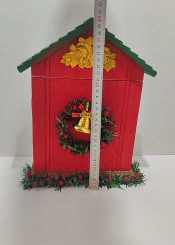 Kırmızı Noel Temalı Dekoratif Figürin Anahtarlık - Görsel 5