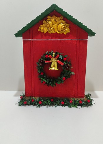 Kırmızı Noel Temalı Dekoratif Figürin Anahtarlık - Görsel 2