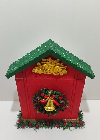 Kırmızı Noel Temalı Dekoratif Figürin Anahtarlık - Görsel 4