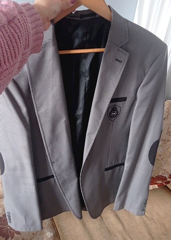 Gri Erkek Düğmeli Ceket - Görsel 3