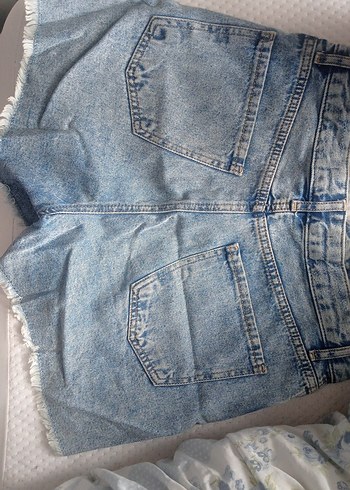 Gevşek Kesim Mini Kadın Kot Şort - Görsel 4