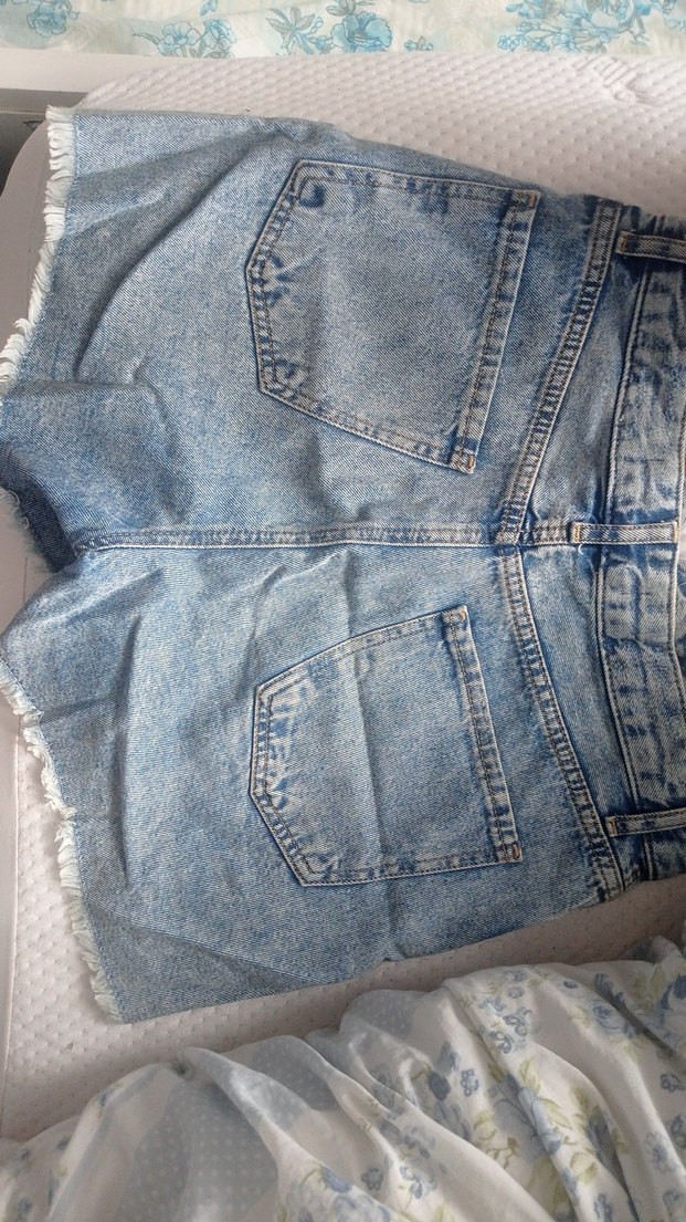 Gevşek Kesim Mini Kadın Kot Şort - Görsel 4