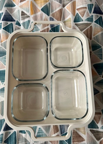 4lü kapaklı cam kahvaltılık seti - Görsel 2