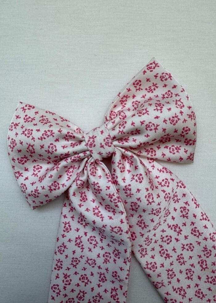 Pembe kurdelalı saç tokası - Görsel 2