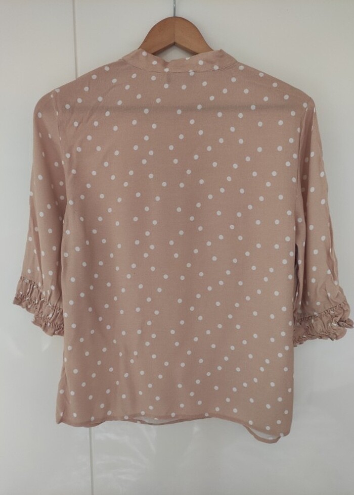 Tu Woman puantiyeli Bluz  - Görsel 3