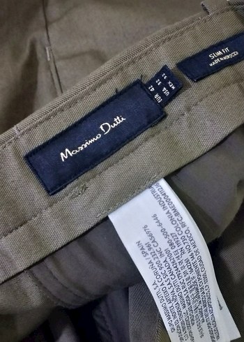Massimo Dutti kahve rengi Kumaş Erkek Pantolon.