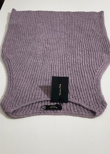 Massimo Dutti Mor Triko Kolsuz Mini Kazak