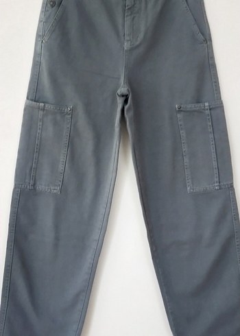 Gri Erkek Çocuk Bol Kesim Denim Pantolon
