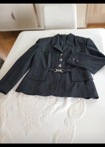 Kemer Detaylı Füme rengi ikili takım elbise. - Görsel 7