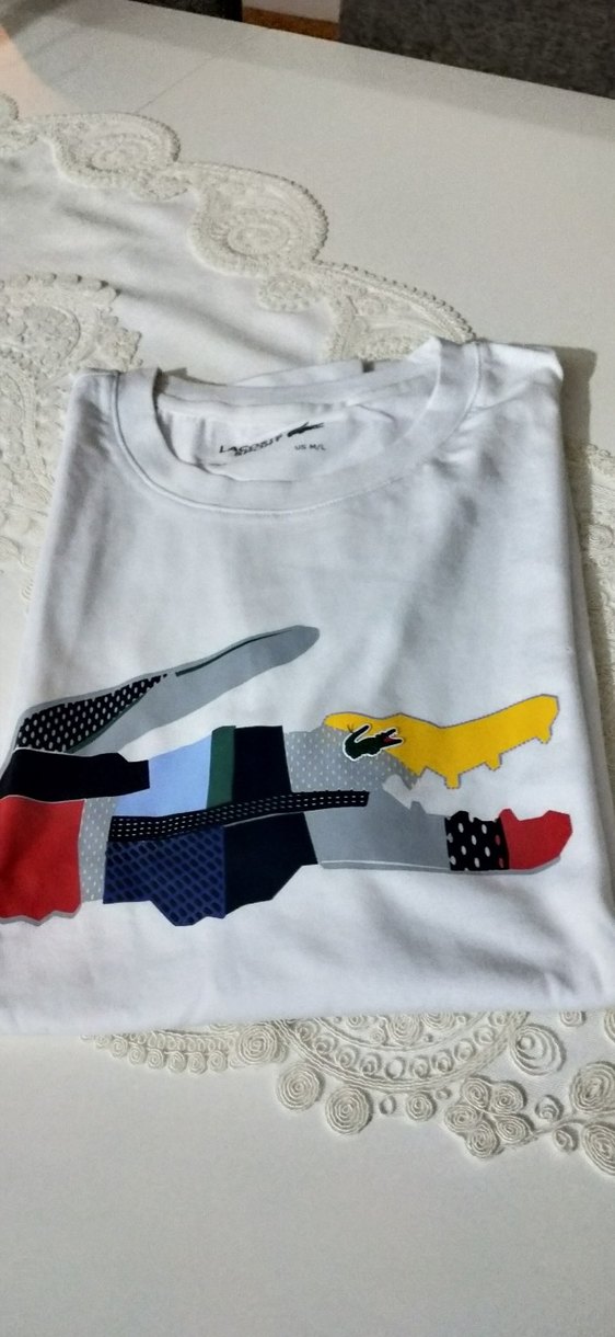 Erkek Beyaz Baskılı Kısa Kollu Tişört - Görsel 3