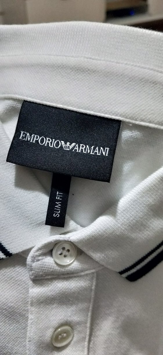 Erkek Beyaz Polo Yaka Düğmeli Tişört - Görsel 5